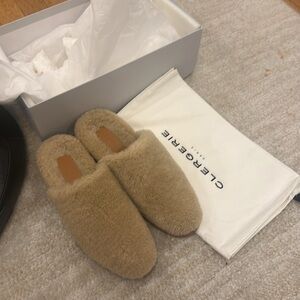CLERGERIE PARIS Gillef Sherpa Lined Slippers/Slip On Mules Size EU 37.5
